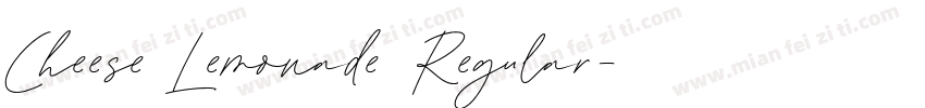 Cheese Lemonade Regular字体转换